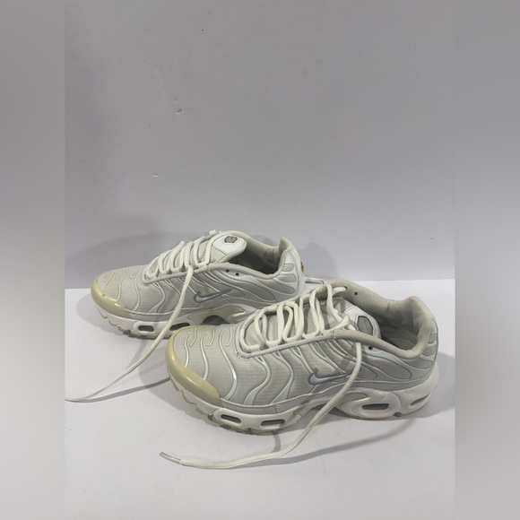 Nike Other - Nike Air Max Plus TN Triple White Sneakers Size 5.5Y / Women’s 7 Used